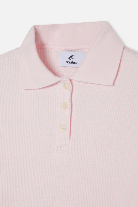 Scuffers Waffle Pink Polo