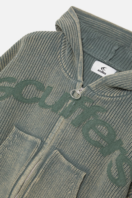 Scuffers Buzz Dusty Green Knit Zipper