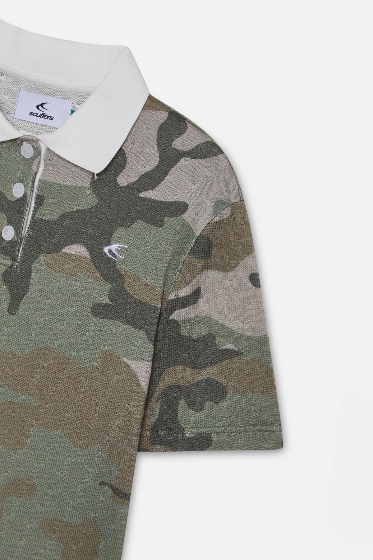Scuffers Openwork Camo Polo