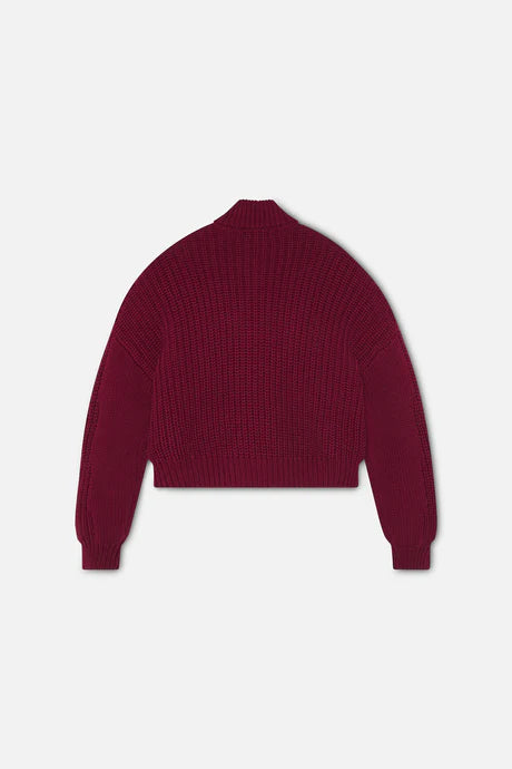 Scff Red Knit Zipper